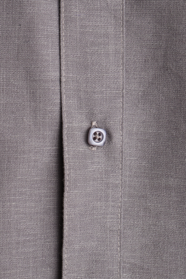 Camisa Guayabera Color Gris Alforzada Manga Larga Bordado Para Caballero